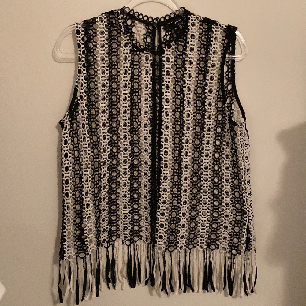 Aqua woven sheer top size L NEW no tags